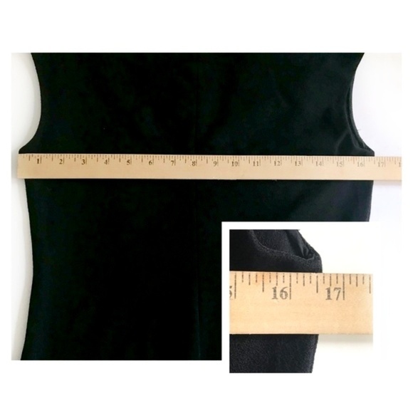 Vince Dress Ponte V-Neck Bib Sheath Dress black size 10 - Picture 6 of 6